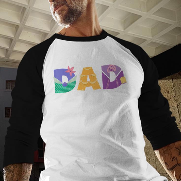 Disney Princess Dad Father’s Day Birthday Men Baseball Raglan Shirt