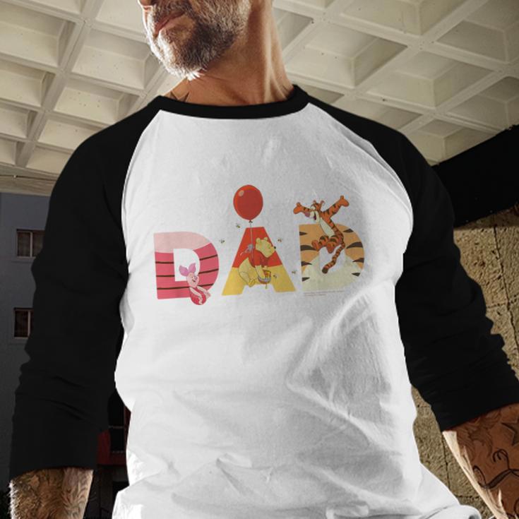 Disney Winnie The Pooh And Friends Dad Father's Day Birthday Men Baseball Raglan Shirt