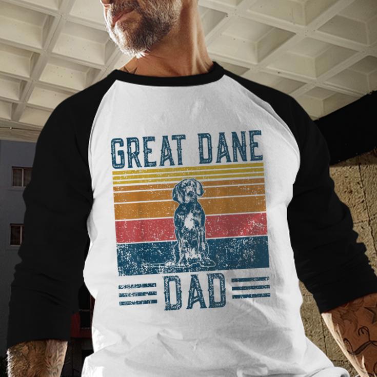 Dog Dad Vintage Great Dane Dad Men Women Kids Men Baseball Raglan Shirt