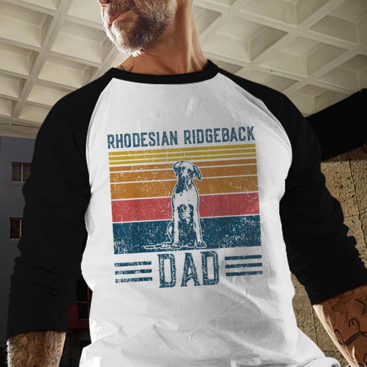 Dog Ridgeback Dad Vintage Rhodesian Ridgeback Dad Men Baseball Raglan Shirt