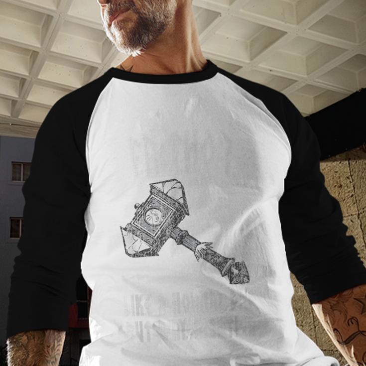 FA-Thor Like Dad Way Mightier Viking Father's Day Fathor Men Baseball Raglan Shirt