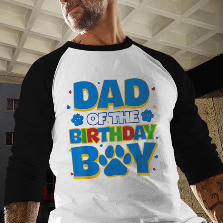 Family Matching Party Shirt Dad Of The Birthday Boy Men Baseball Raglan Shirt