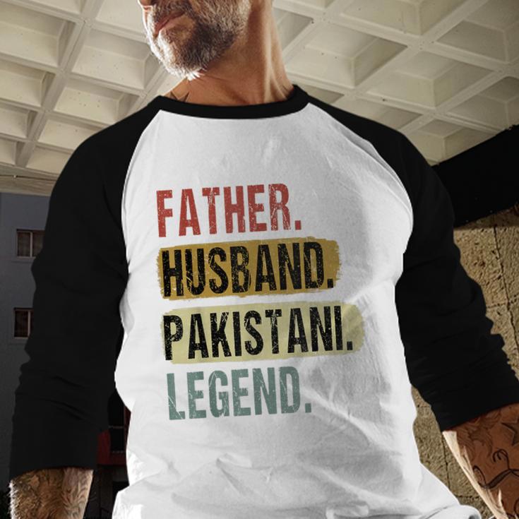 Father Husband Pakistani Legend Pakistan Dad Father's Day Men Baseball Raglan Shirt