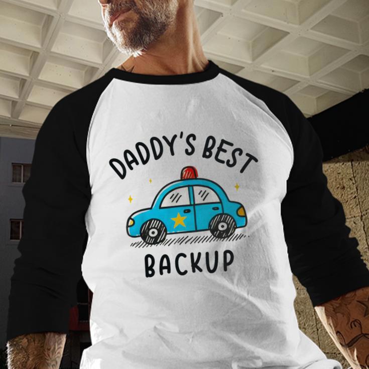 Father Son Daughter Daddy's Best Backup Father's Day Toddler Men Baseball Raglan Shirt