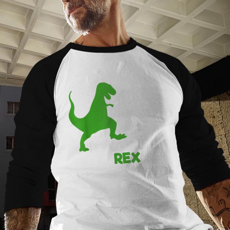 Father's Day Idea Daddysaurus Rex T-Shirt Men Baseball Raglan Shirt