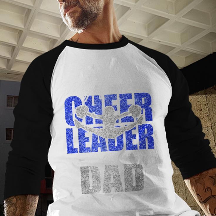 My Favorite Cheerleader Calls Me Dad Cheer Dad Fathers Day Men Baseball Raglan Shirt