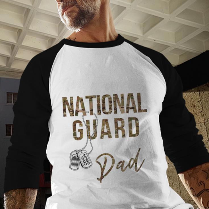 My Favorite National Guard Calls Me Dad Military Family Men Baseball Raglan Shirt