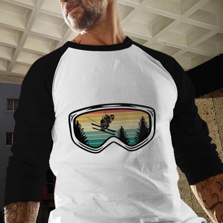My Favorite Ski Buddies Call Me Dad For Ski Dad Men Baseball Raglan Shirt