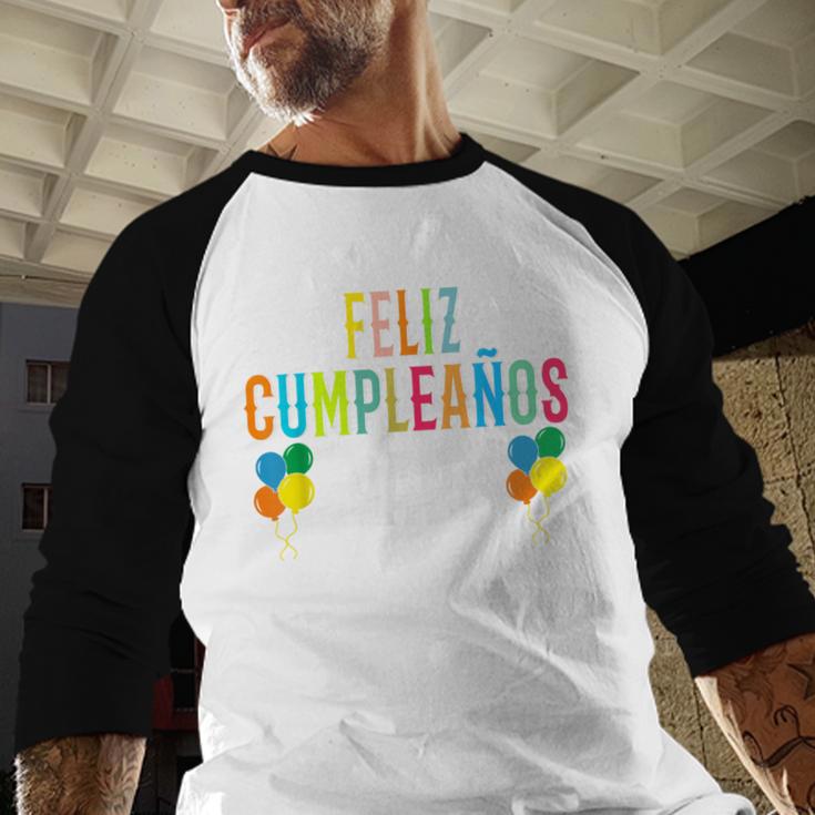 Feliz CumpleañOs Papi Spanish Dad Birthday For Kids Men Baseball Raglan Shirt