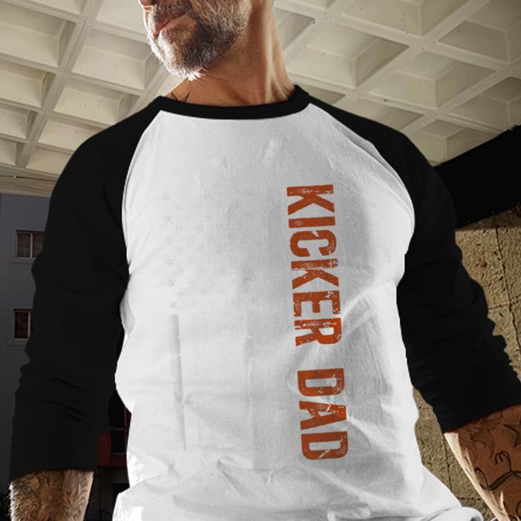Football Kicker Dad Of A Football Kicker Father US Flag Men Baseball Raglan Shirt Football Kicker Dad Of A Football Kicker Father US Flag Men Baseball Raglan Shirt