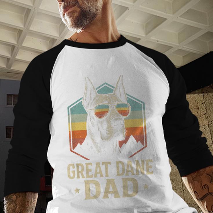 Great Dane Dad Vintage Men Baseball Raglan Shirt