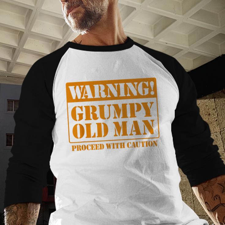 Grumpy Old Man Tee Shirt For Grandfathers Dads Father's Day Men Baseball Raglan Shirt