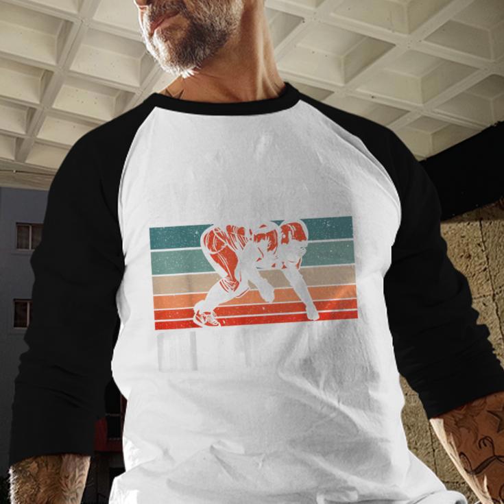 My Heart Is On The Line Football Mom Dad Offensive Lineman Men Baseball Raglan Shirt