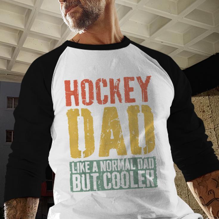 Hockey Dad Shirt Men Fathers Day Hockey Dad Men Baseball Raglan Shirt