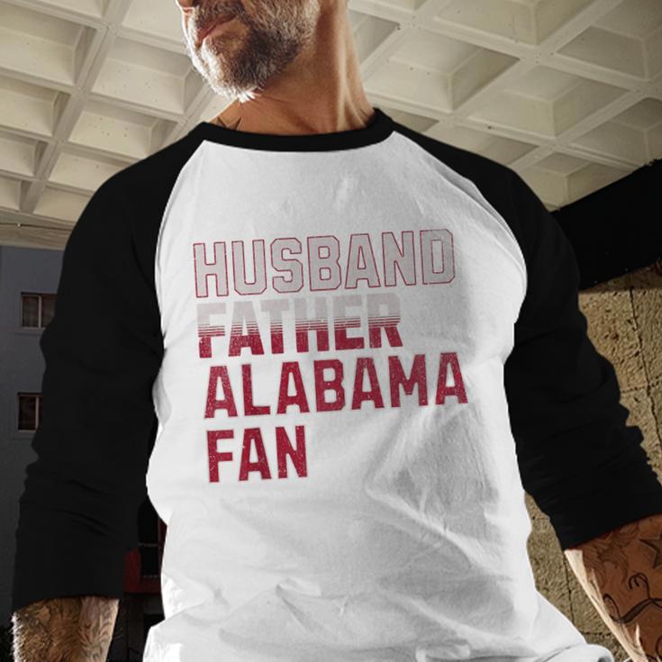 Husband Father Alabama Fan Fathers Day Alabama Dad Men Baseball Raglan Shirt
