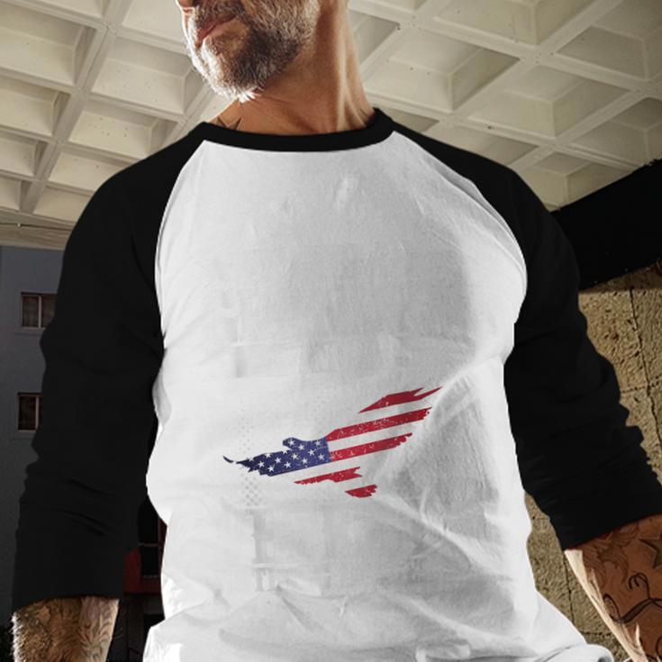 I'm A Dad Grandpa And A Veteran US Flag Veterans Day Men Baseball Raglan Shirt