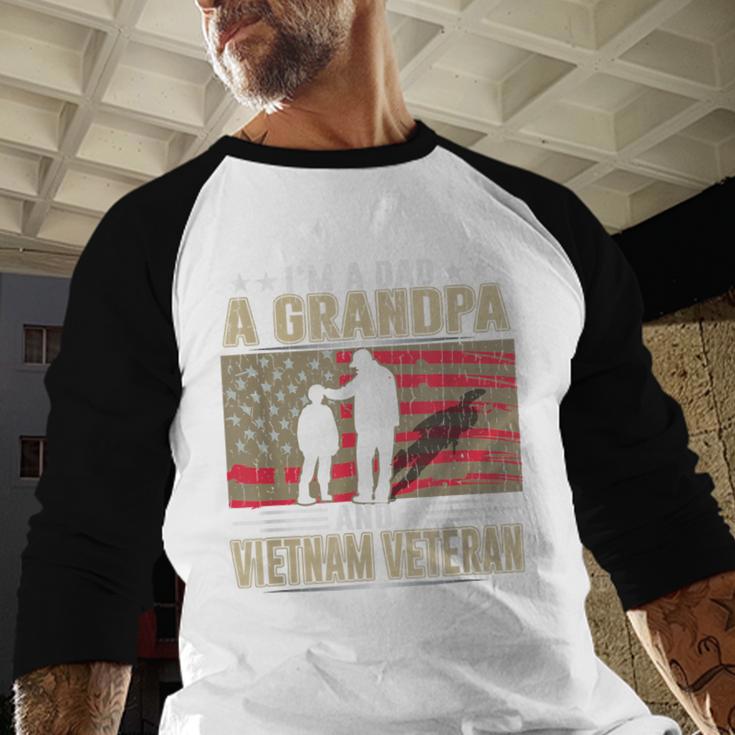 I'm A Dad a Grandpa And a Vietnam Veteran Men Baseball Raglan Shirt
