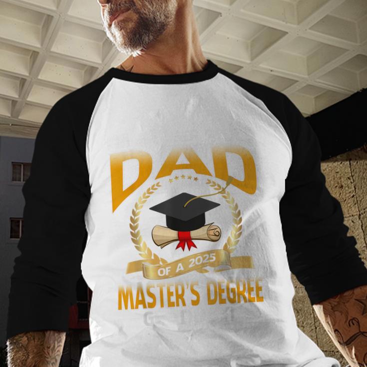 I'm A Super Proud Dad Of A 2025 Master's Degree Graduate Men Baseball Raglan Shirt