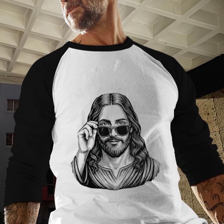 I'm Telling Dad Shirt Religious Christian Jesus Meme Men Baseball Raglan Shirt