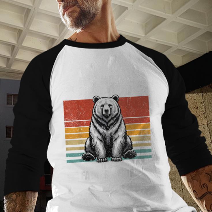 It's Not A Dad Bod It's Father Figure Bear Vintage Men Baseball Raglan Shirt