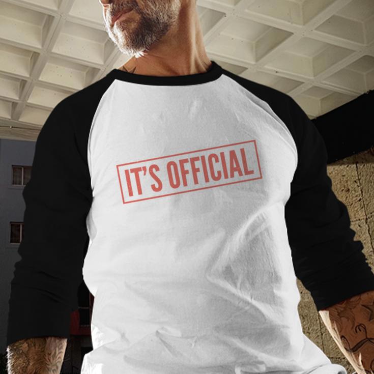 It's Official I'm The Favorite Daughter From Dad Mom Men Baseball Raglan Shirt