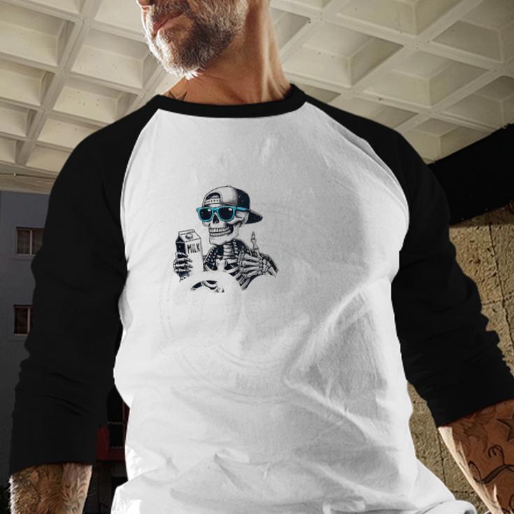 Just A Dad Who Always Came Back With The Milk Men Baseball Raglan Shirt
