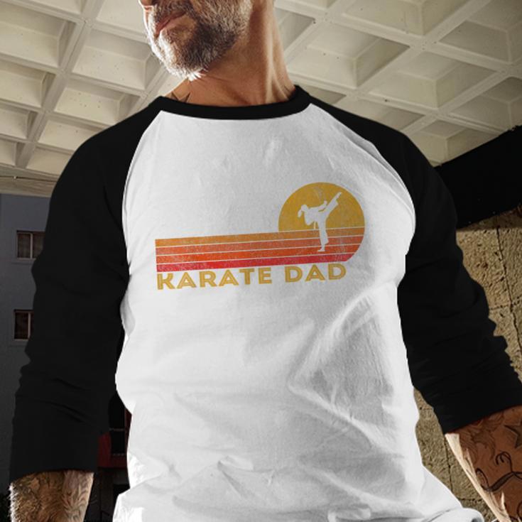 Karate Dad Martial Arts Retro Men Baseball Raglan Shirt