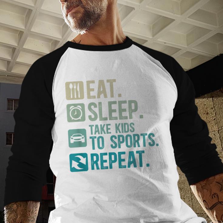 Take Kids To Sports Dad Sports Father Sport Dad Men Baseball Raglan Shirt