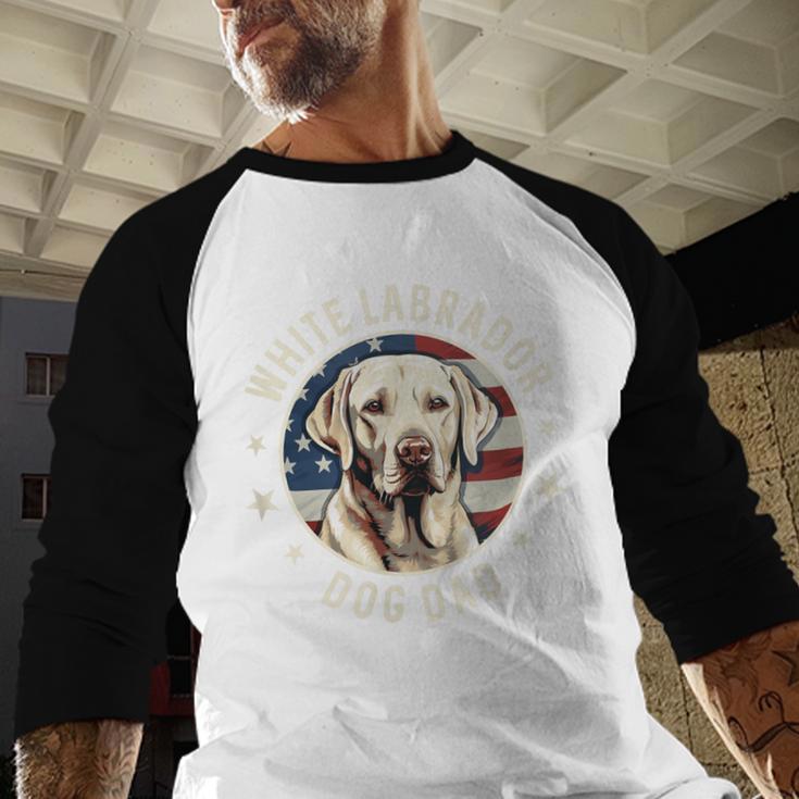 Labrador Retriever Dog Dad Men Baseball Raglan Shirt