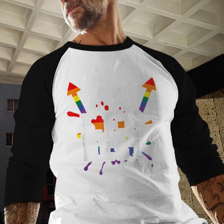 Leg Rest Naughty Dad Joke Vagitarian Lesbian Men Baseball Raglan Shirt