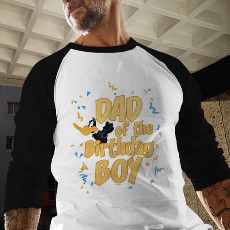 Looney Tunes Birthday Daffy Duck Dad Of The Birthday Boy Men Baseball Raglan Shirt Looney Tunes Birthday Daffy Duck Dad Of The Birthday Boy Men Baseball Raglan Shirt