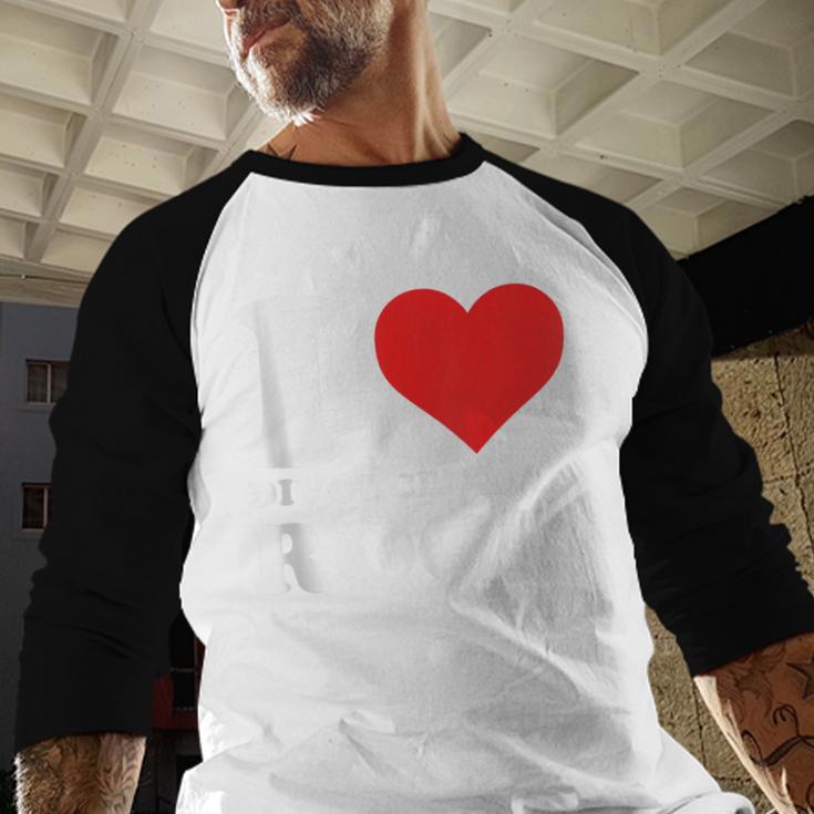 I Love Divorced Dad Rock Quote Men Baseball Raglan Shirt