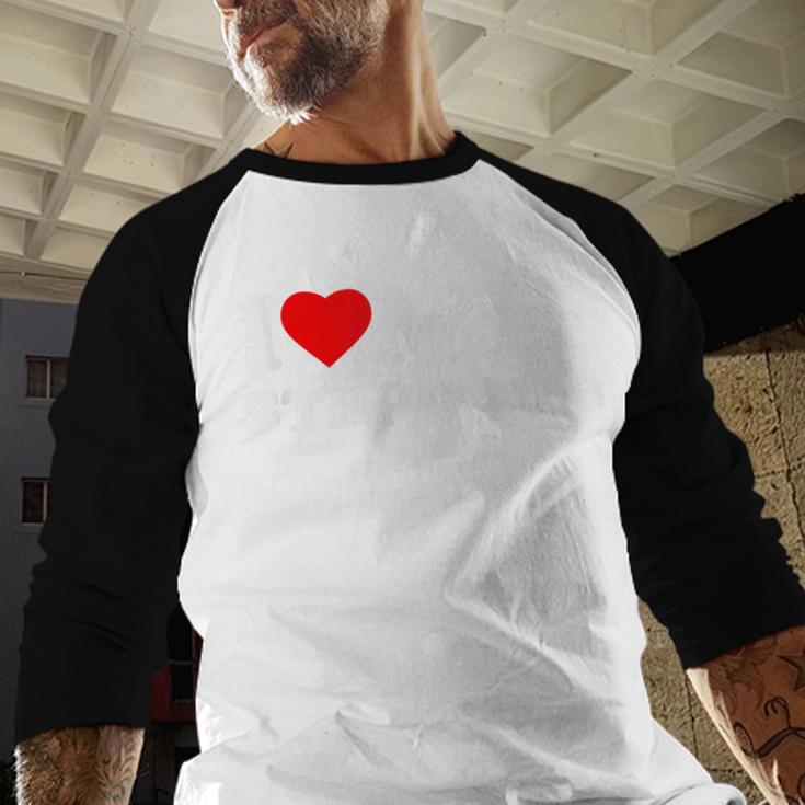 I Love My Step-Dad Heart Family Grandpa StepDad Bonus Dad Men Baseball Raglan Shirt