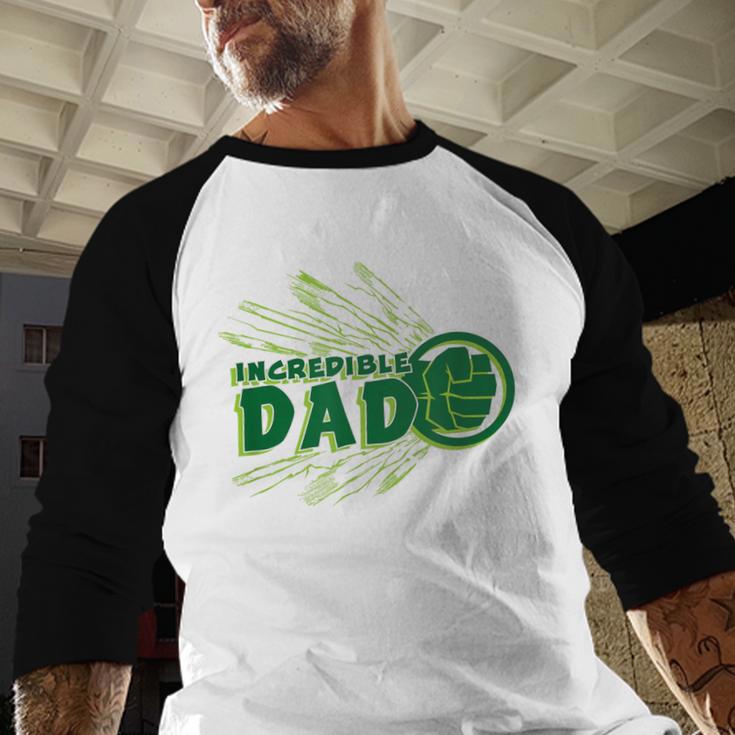 Marvel Hulk Incredible Dad Family Trip Vacation Father's Day Men Baseball Raglan Shirt