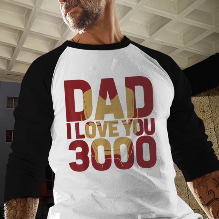 Marvel Iron Man Dad I Love You 3000 Text Fill Father's Day Small Men Baseball Raglan Shirt Marvel Iron Man Dad I Love You 3000 Text Fill Father's Day Small Men Baseball Raglan Shirt