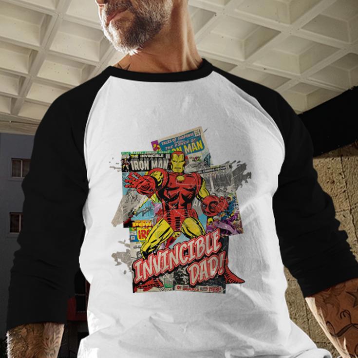 Marvel Iron Man Invincible Dad Father's Day Comic Retro Men Baseball Raglan Shirt