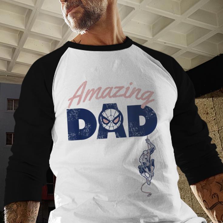 Marvel Spider-Man Father's Day Amazing Dad Retro Men Baseball Raglan Shirt