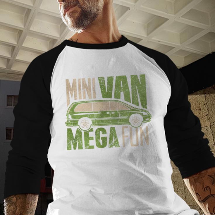 Mini Van Mega Fun Mom Dad T-Shirt Men Baseball Raglan Shirt Mini Van Mega Fun Mom Dad T-Shirt Men Baseball Raglan Shirt
