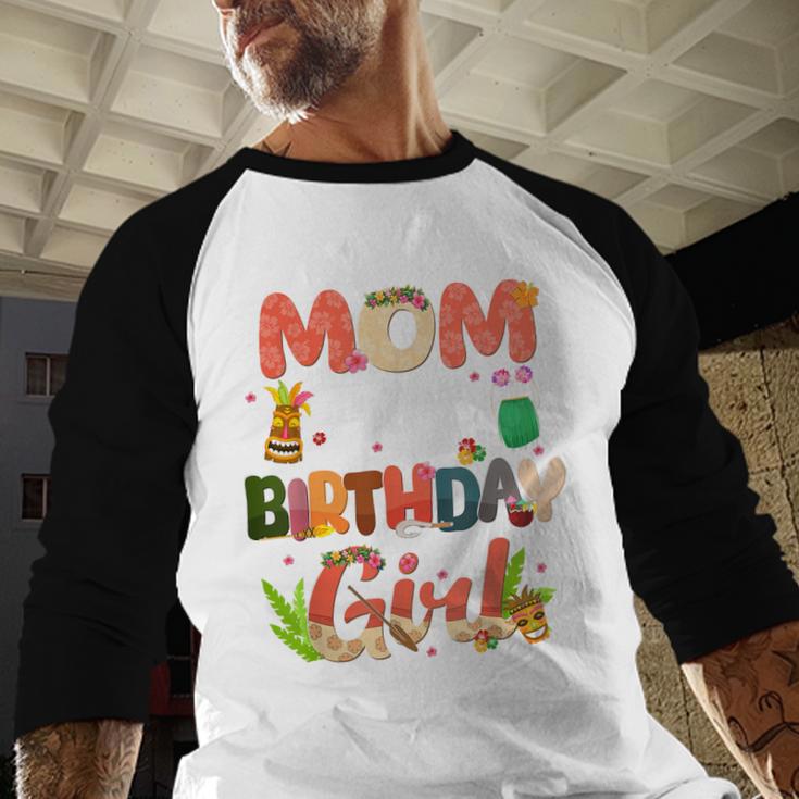 Mom And Dad Birthday Girl Matching Family Party Decorations Men Baseball Raglan Shirt