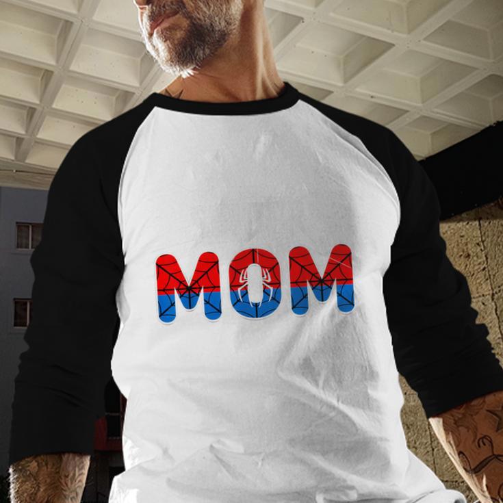 Mom And Dad Spider Family Matching Birthday Halloween Men Baseball Raglan Shirt