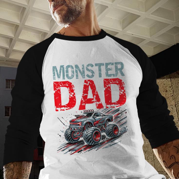 Monster Truck Dad Father's Day Men Men Baseball Raglan Shirt Monster Truck Dad Father's Day Men Men Baseball Raglan Shirt