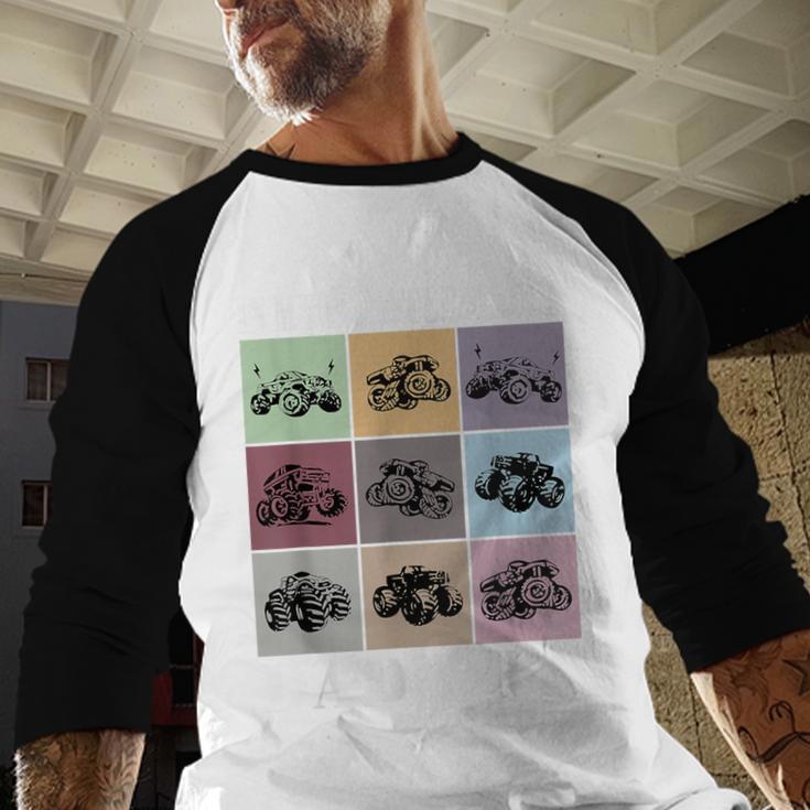 In My Monster Trucks Dad Era Men Baseball Raglan Shirt