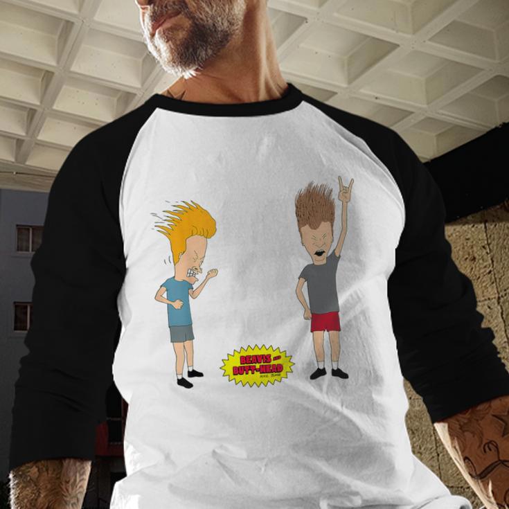 MTV Beavis And Butthead This Dad Rocks Men Baseball Raglan Shirt