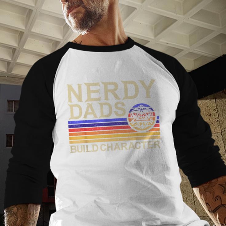 Nerdy Dad RPG Gaming D20 Tabletop Games RPG Gamer Men Baseball Raglan Shirt