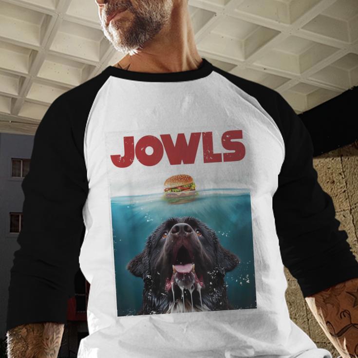 Newfoundland Dog Newfie Lab Jowls Burger Dog Mom Dad Men Baseball Raglan Shirt Newfoundland Dog Newfie Lab Jowls Burger Dog Mom Dad Men Baseball Raglan Shirt
