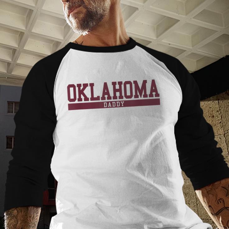 Oklahoma Dad University Sports Men Baseball Raglan Shirt