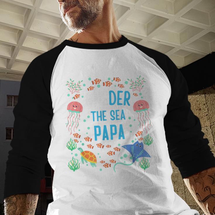 OneDer The Sea Papa 1st Birthday Dad Matching Men Baseball Raglan Shirt OneDer The Sea Papa 1st Birthday Dad Matching Men Baseball Raglan Shirt