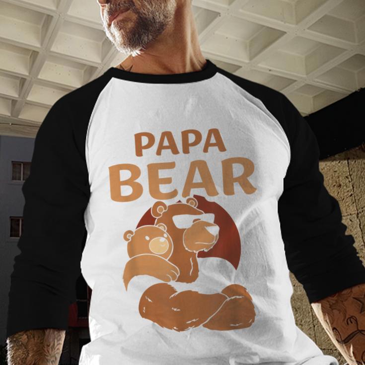 Papa Bear Bears Animal Pun Lover Dad Father Daddy Father's Men Baseball Raglan Shirt Papa Bear Bears Animal Pun Lover Dad Father Daddy Father's Men Baseball Raglan Shirt