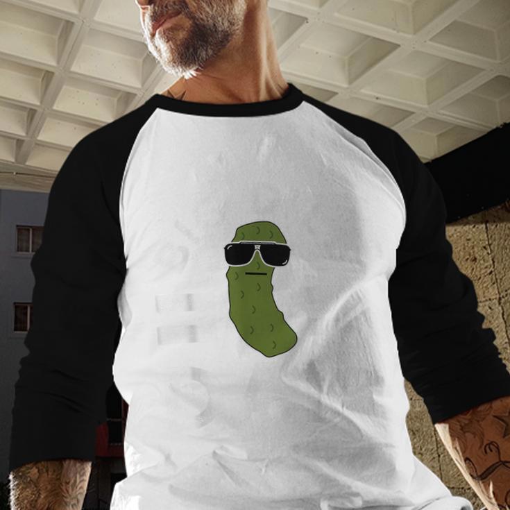 Pickle Pun Big Dill Dad Saying Dad Joke Father Humor Men Baseball Raglan Shirt