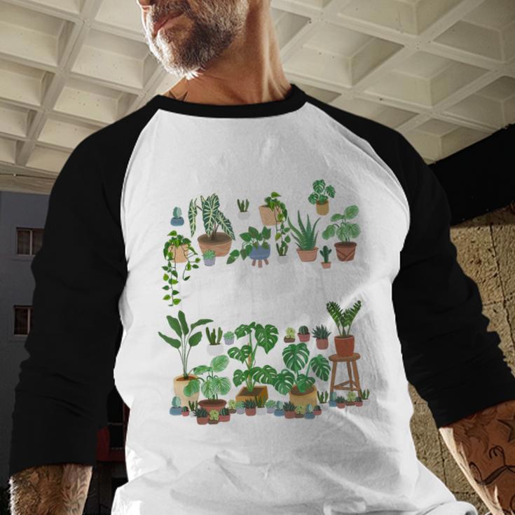 Potted Plant Dad Men Baseball Raglan Shirt
